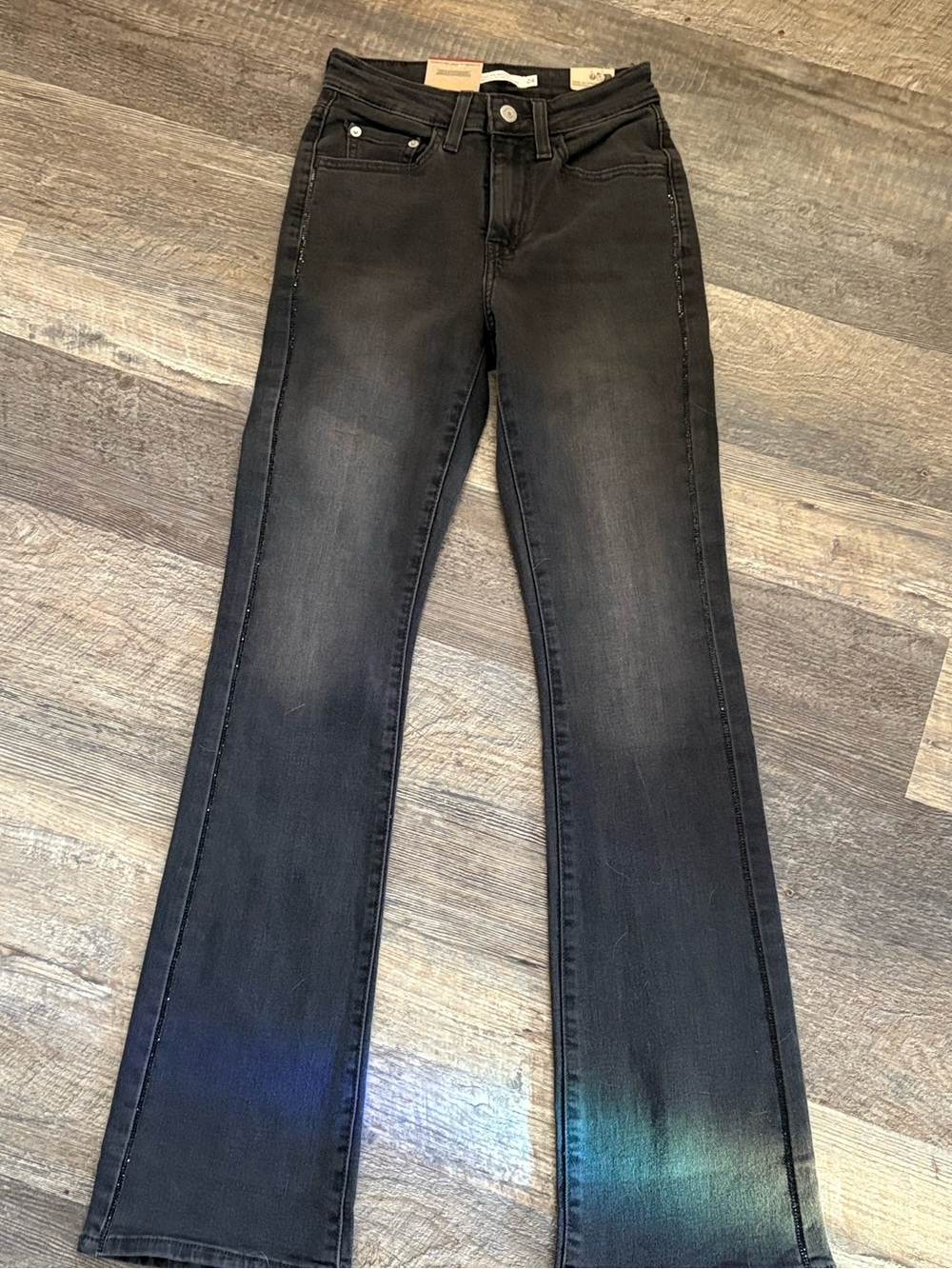Levi's Black Faded Flare Jeans